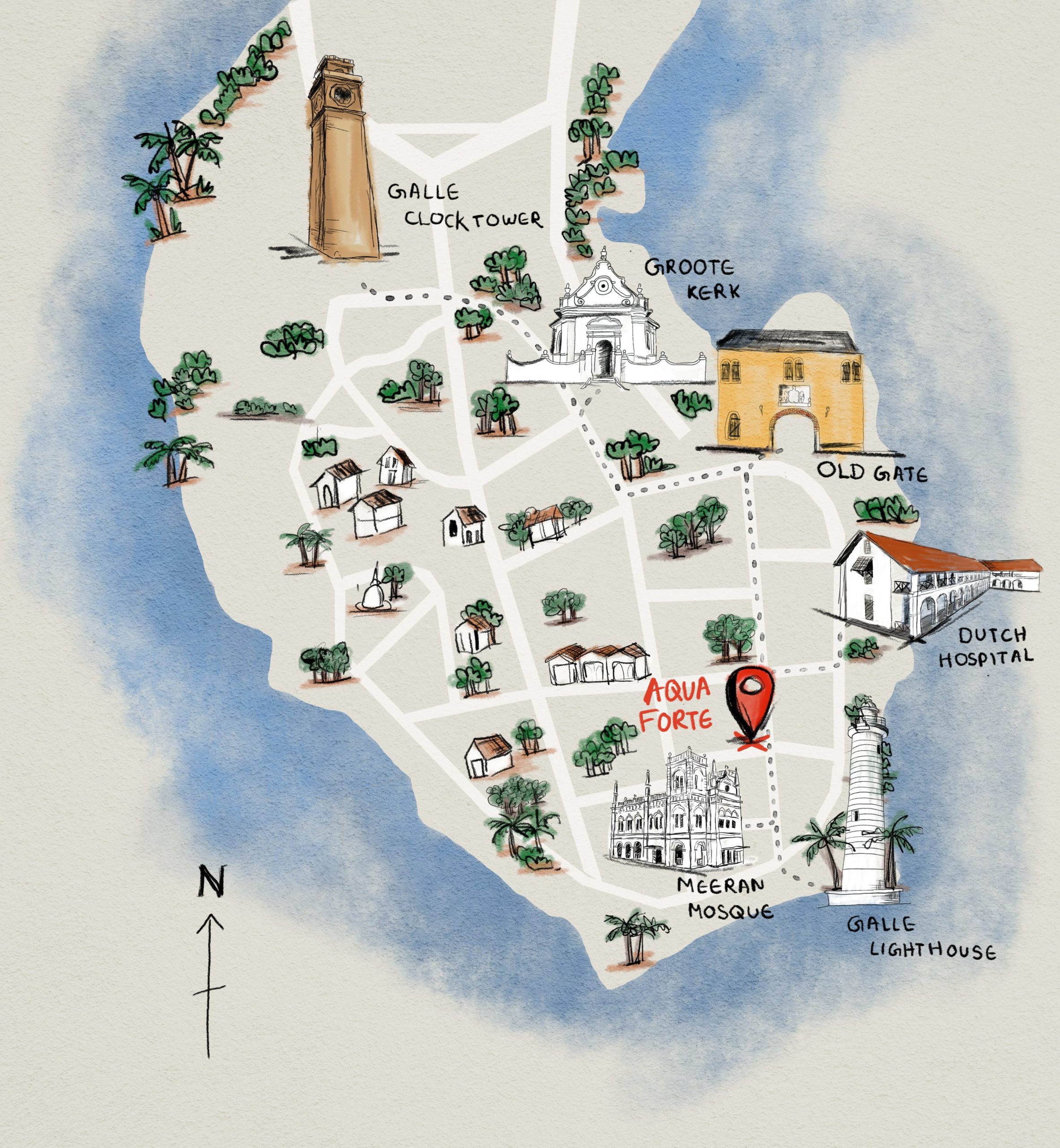 Map of Galle Fort