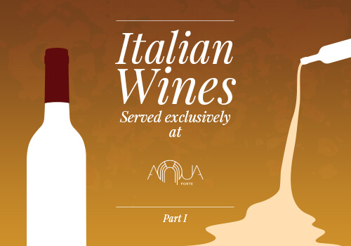 [Infographic] Italian Wines Served Exclusively at AQUA Forte