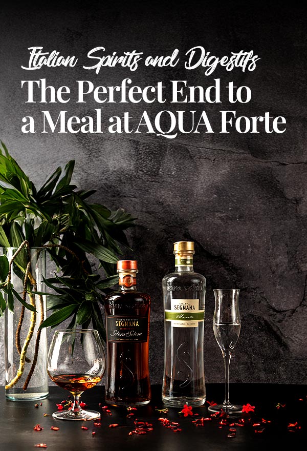 Italian Spirits and Digestifs: The Perfect End to a Meal at AQUA Forte
